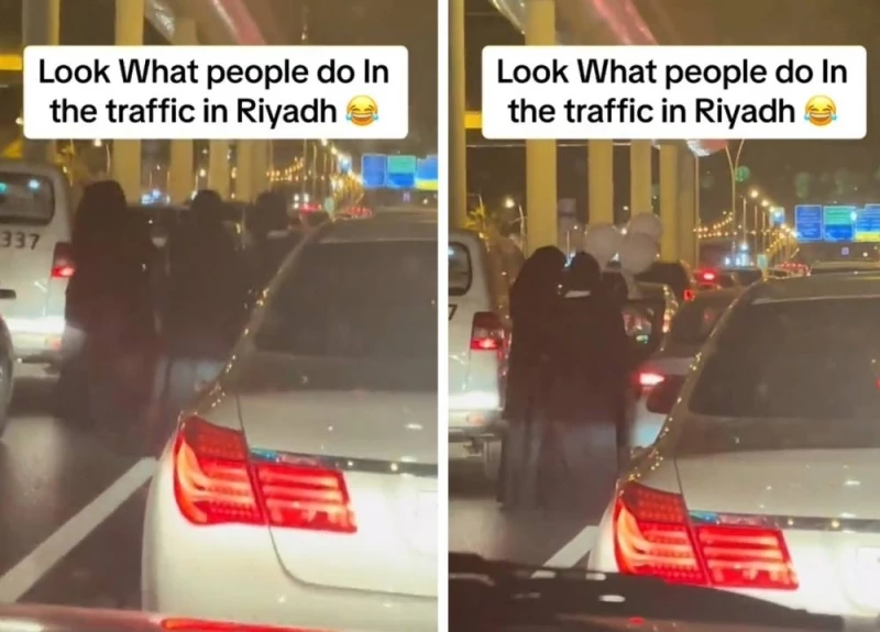 لسبب مخجل تستحي من سماعه .. بنات سعوديات خارقات الجمال يقطعن الطريق العام ويتسببن بجنون الناس بما يفعلانه